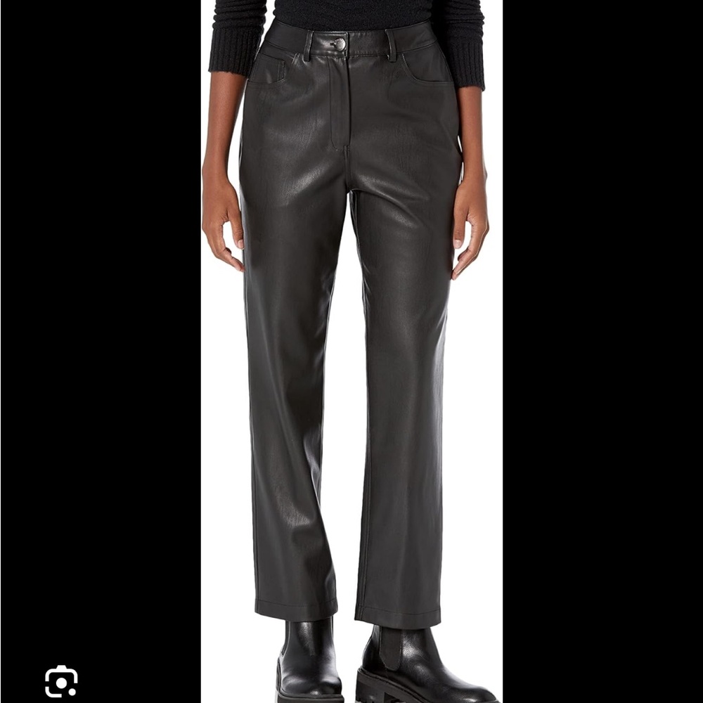 The Drop Black Faux Leather Pants
